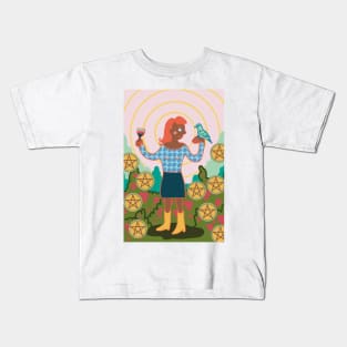 Nine of Pentacles Kids T-Shirt